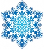 Украшение на скотче Снежинка (10шт)