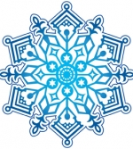 Украшение на скотче Снежинка (10шт)