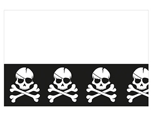 Скатерть 120*180 см, полиэтилен Череп пирата