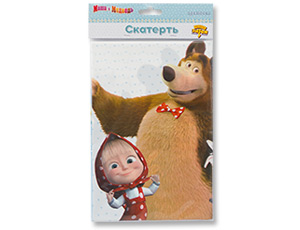 Скатерть 130*180 см, полиэтилен Маша и Медведь