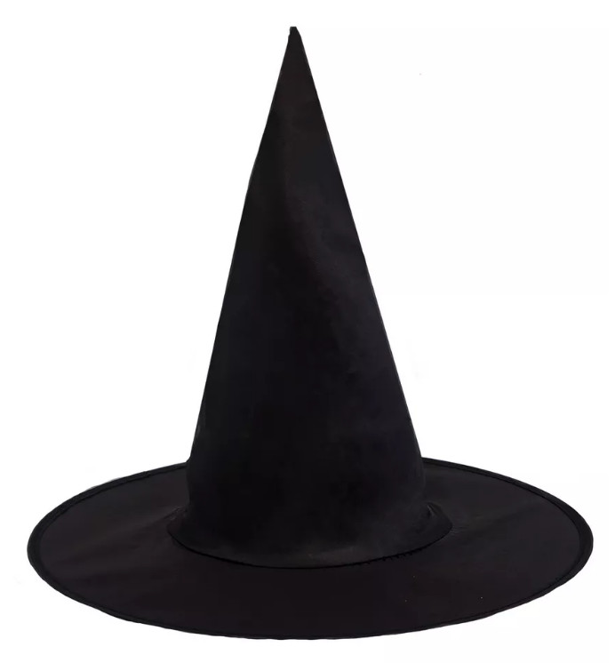 Шляпа-конус ведьмы 34 см, чёрная