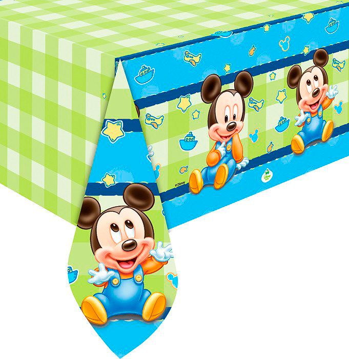 Скатерть ПЭТ 120х180см Малыш Микки