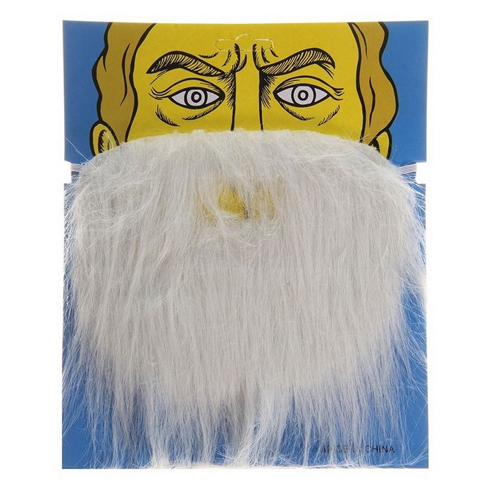 Борода карнавальная Белая 17х17см