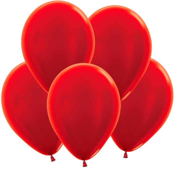 Шар латекс без рисунка 12" Sp металлик 515 Красный Red (100шт) 212515