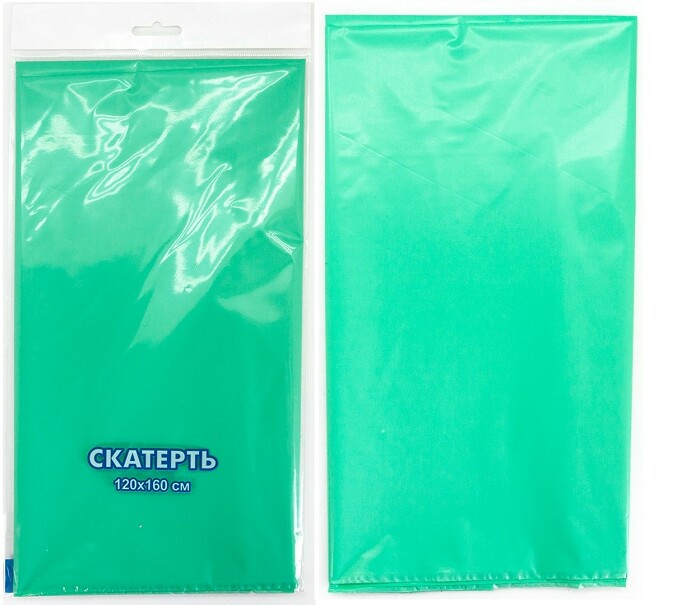 Скатерть ПЭТ однотонная 120х160см Зеленый