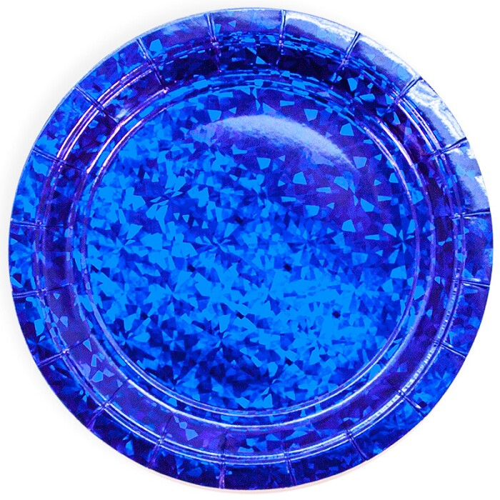 Тарелки бумага 180мм голография Звездные грани уп6