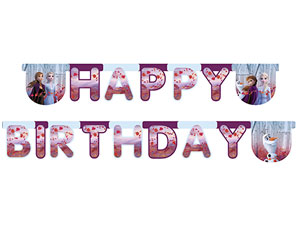 Гирлянда буквы 220см Happy birthday Холодн СердцеII  