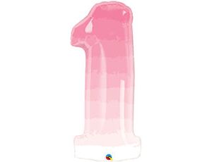Шар фольга Цифра 38"/QL Омбре Pink 1 США