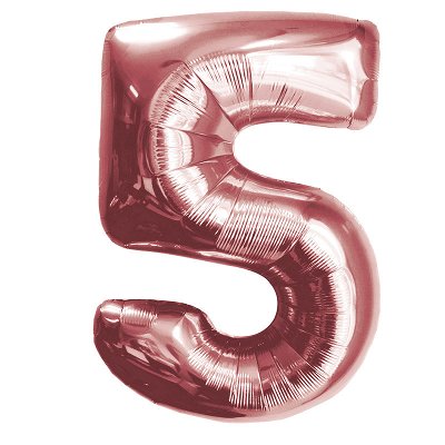 Шар фольга Цифра 32"/КА Розовое Золото "5"