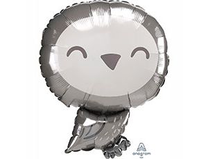 Шар фольга фигура Сова серая 15" 38см W X 19" 48см H An