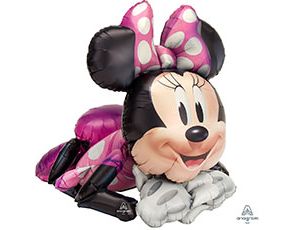 Шар фольга фигура AIR Минни Маус лежачая 35" 88см An