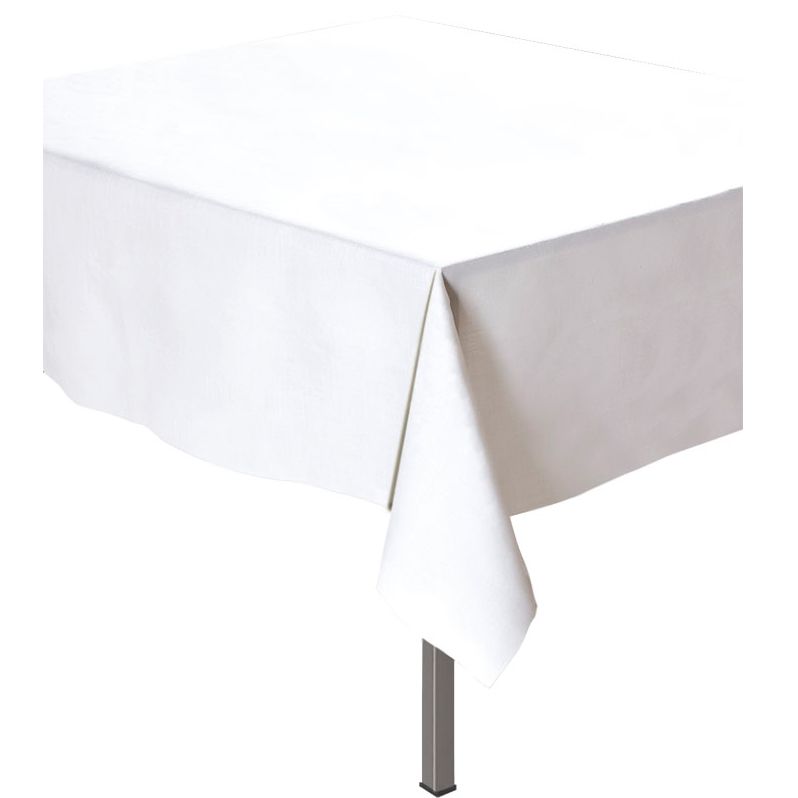 Скатерть ПЭТ однотонная 137х274см Белая Делюкс