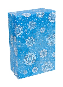 Коробка прямоугольная Снежинки 15х10х5см