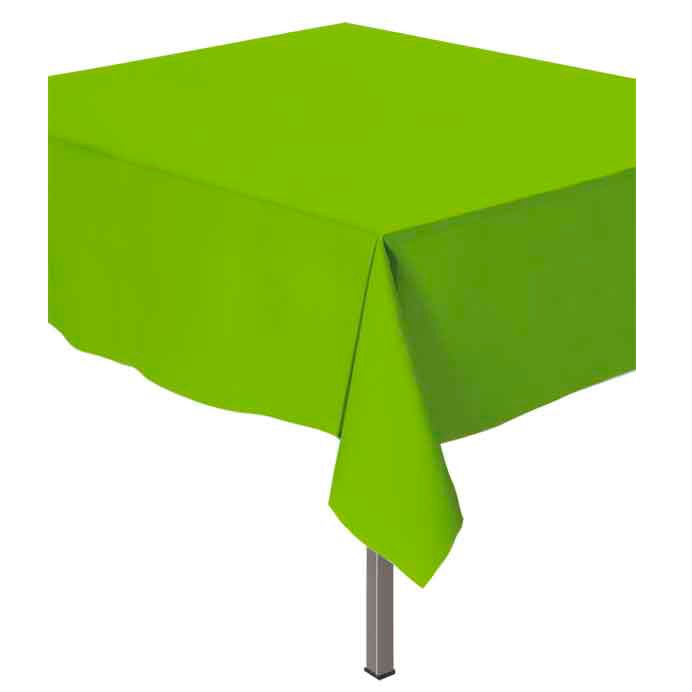 Скатерть ПЭТ 137х274см однотонная Делюкс Лайм ВС