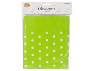 Скатерть ПЭТ 130х180см Горошек св-зеленая ВЗ