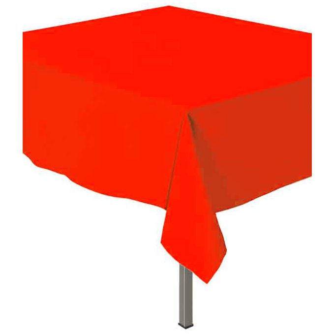 Скатерть ПЭТ 137х274см однотонная Делюкс Красная ВС