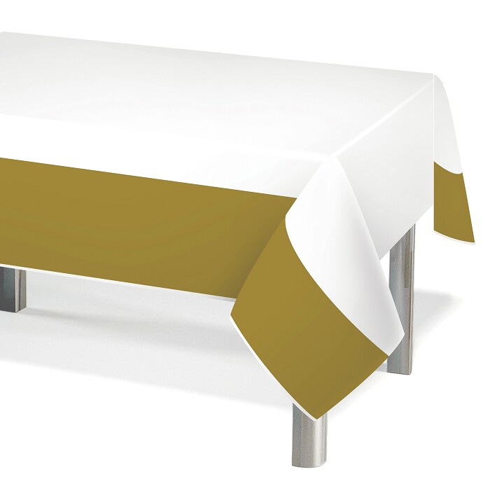 Скатерть ПЭТ 137х183см фольга Золото ДонБал
