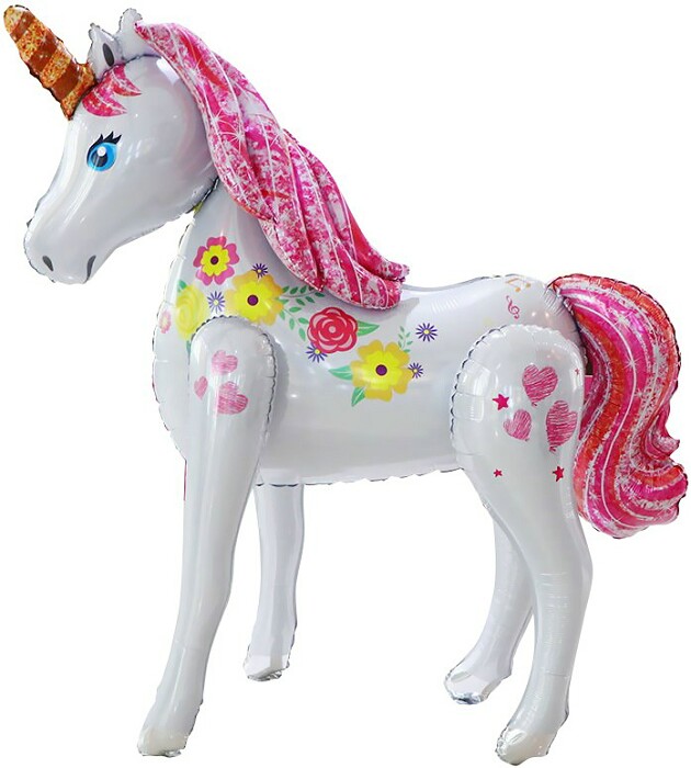 Шар фольга фигура AIR Цветочный единорог 51" 130см FL (единорог)