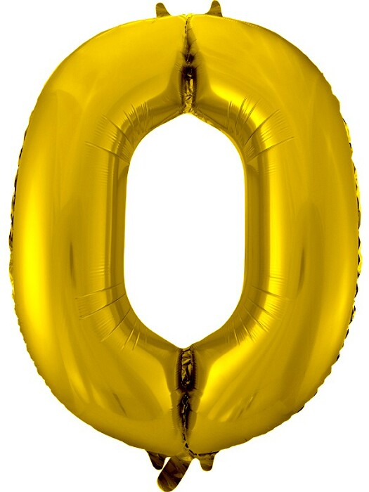 Шар фольга Цифра 34"/FL Золото "0"