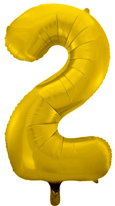 Шар фольга Цифра 34"/FL Золото "2"