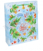 Пакет M Новогоднее поздравление 18х23х8см