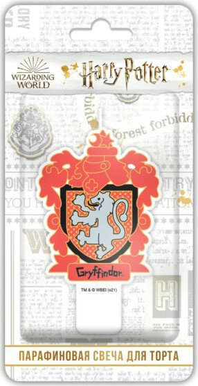 Свеча для торта 7 см Harry Potter. Герб Гриффиндор