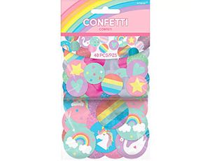 Конфетти фигура фольга Волшебная Радуга 5-8см 2вида (уп48)