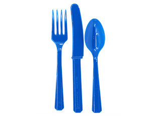 Столовые приборы Вилки пластик Royal Blue (уп24