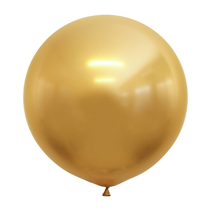 Шар латекс 36"/ВС хром Зеркальные шары Золото Mirror Gold (10шт)