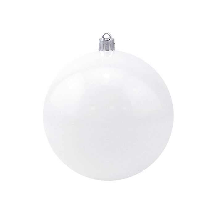 Игрушки на елку Шары 10см Белые (уп2)