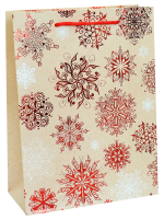 Пакет M Волшебные снежинки 18х24х8,5см