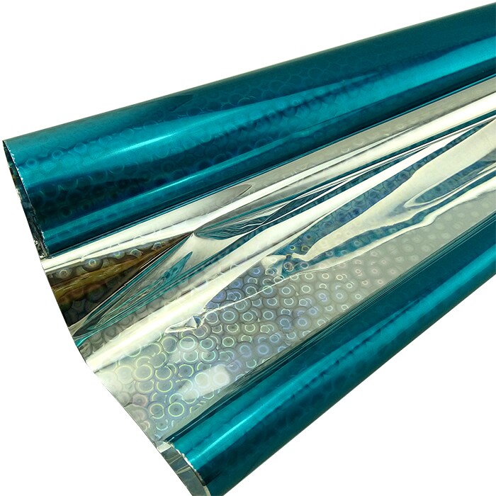 Пленка рулон 0,70х7,5м голография фольга Бирюзовая Россия 1261