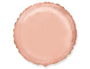 Шар фольга без рисунка 18'' круг Розовое золото Rose Gold металлик Fm