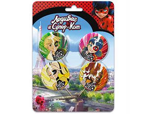 Свечи для торта на пиках 4 шт. Леди Баг