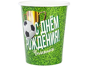 Стаканы бумажные 250мл С ДР Футбол (уп6) ВЗ