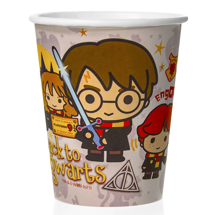 Стаканы бумага 250мл Гарри Поттер Чиби Harry Potter Chibi набор (уп6)