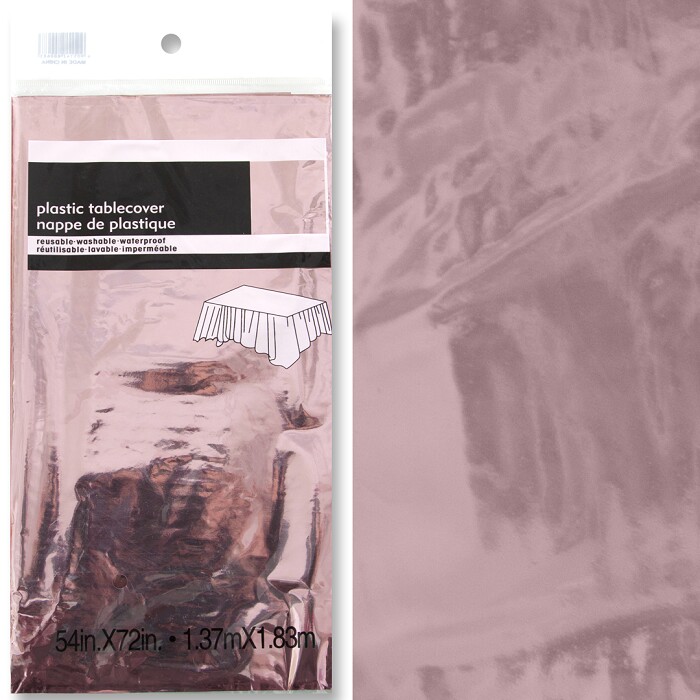 Скатерть ПЭТ однотонная 137х183см фольга Сиреневый металлик