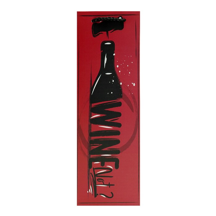 Пакет под бутылку 10х36х10см Wine not?