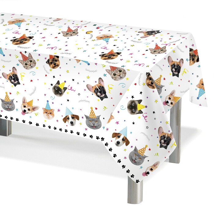 Скатерть ПЭТ 120х180см Котики и Собачки ДонБал