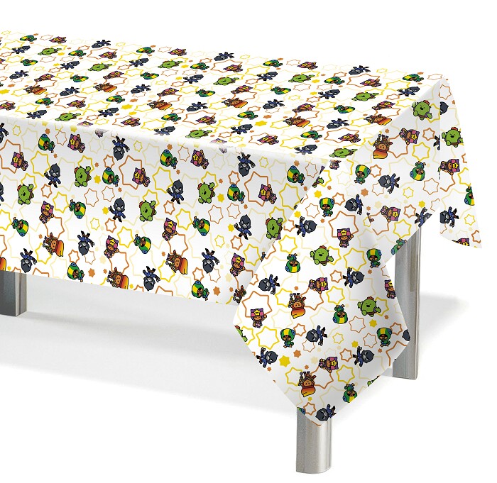 Скатерть ПЭТ 120х180см Brawl Stars Белый ДонБал