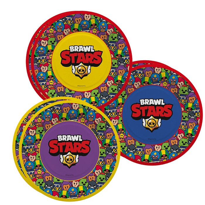 Тарелки бумага 180мм Brawl Stars Герои дизайн №2 уп6