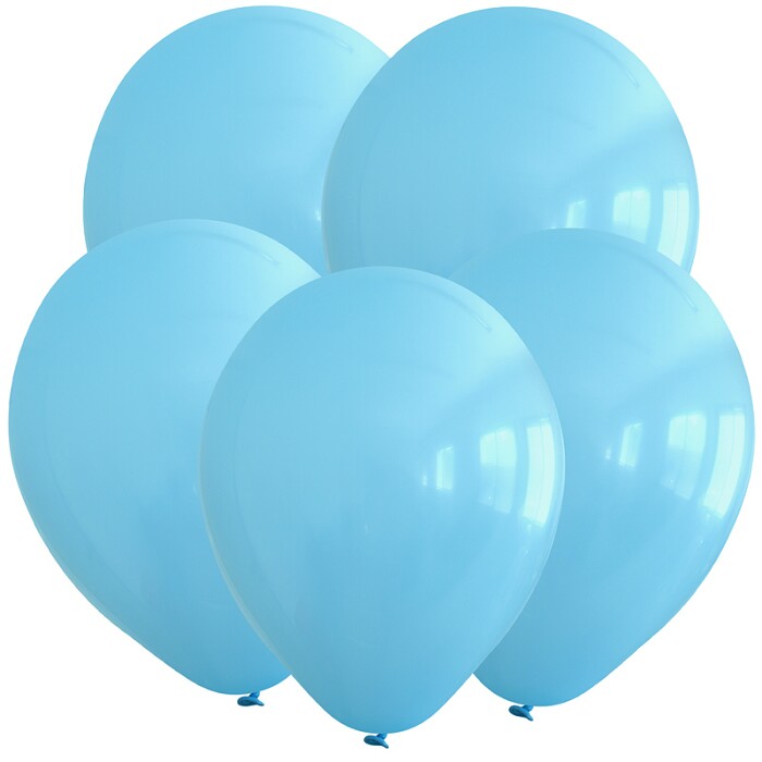 Шар латекс без рисунка 12" ВС пастель Светло-голубой (100шт)