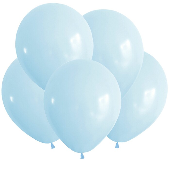 Шар латекс без рисунка 12" ВП пастель макарунс Нежно-голубой Blue (100шт)
