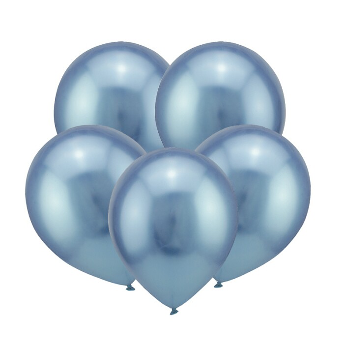 Шар латекс без рисунка 12" ВП хром Зеркальные шары Синий Mirror Blue (50шт)