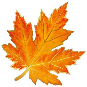 Украшение на скотче 16х16см Кленовый лист (уп20) /ИмП