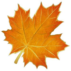 Украшение на скотче 16х16см Кленовый лист (уп20) /ИмП