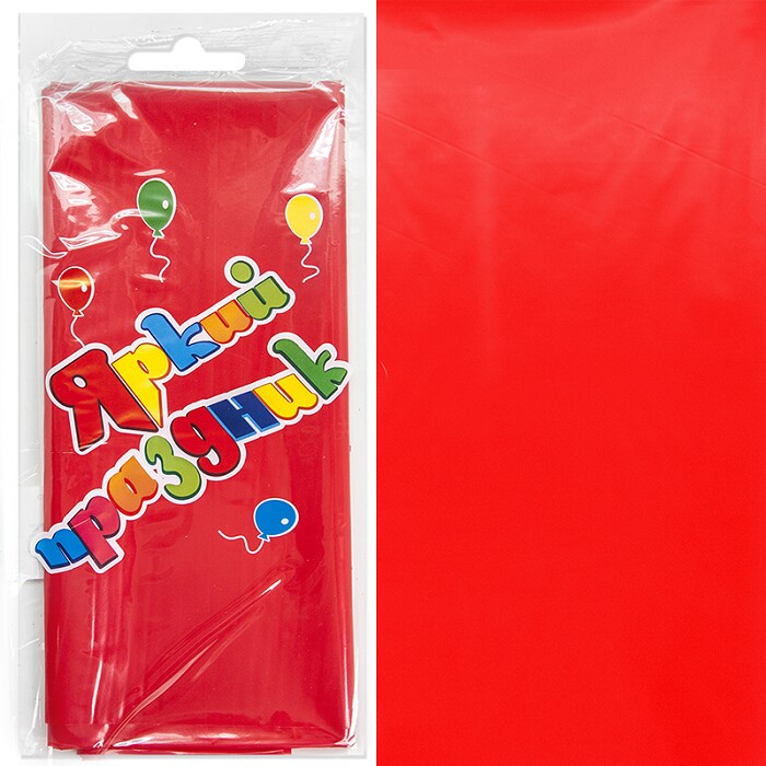 Скатерть ПЭТ 120х220см однотонная Красный