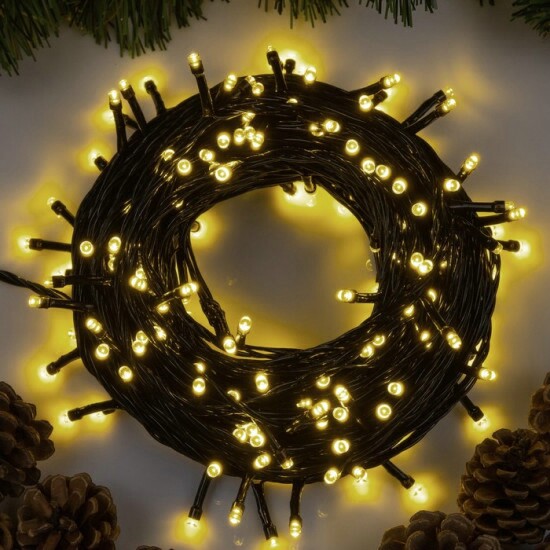 Гирлянда электр метражная 5м на черном проводе Спички