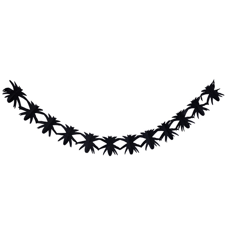 Гирлянда бумага 300см Паук черный