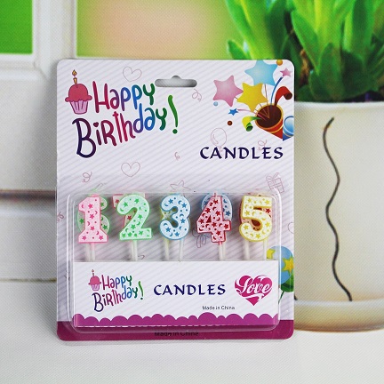 Свечи набор на ножках Цифры (уп10) АА